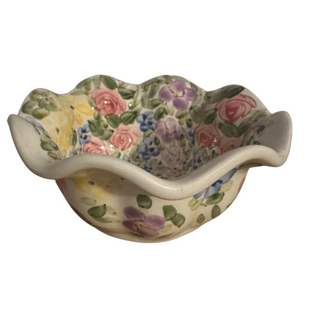 Pink Vintage 'English Garden' by Don Swanson for Tabletops Unlimited - 8 Pieces For Sale - Image 8 of 12