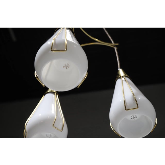 Metal 1960s Mid-Century Pendant Chandelier by Moe Light For Sale - Image 7 of 13