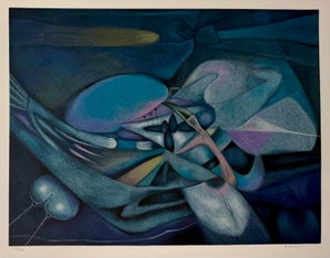 Rafael Soriano, Large Cuban Master Lithograph Abstract Biomorphic Serigraph Print Rafael Soriano, c.1990