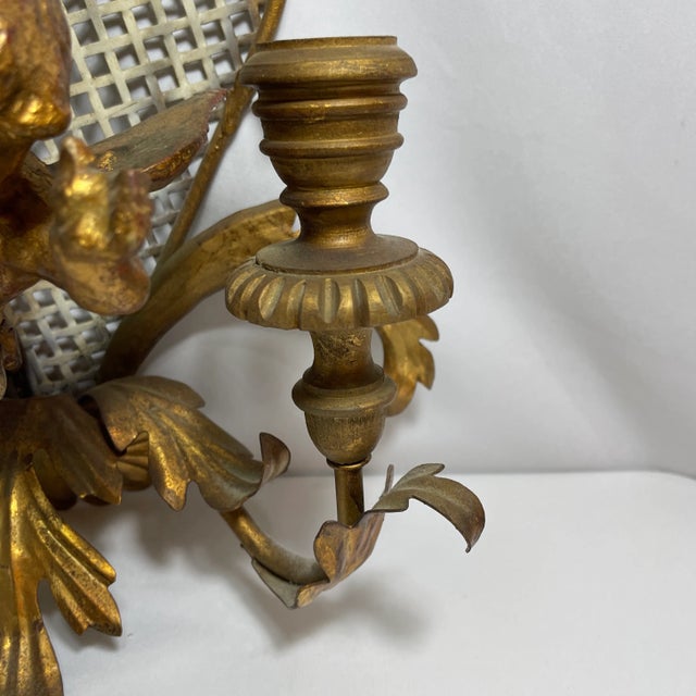 Late 19th Century Late 19th Century French Gilded Sconce Candle Holder For Sale - Image 5 of 13