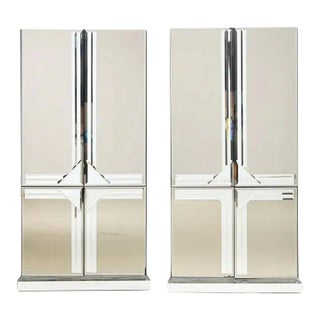 Late 20th Century Postmodern to Art Deco Revival Mirrored Armoire Style of Ello For Sale