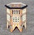 2020s Hand-Painted Moroccan-Style Hexagonal Side Table, Musharabi Beige For Sale - Image 5 of 6