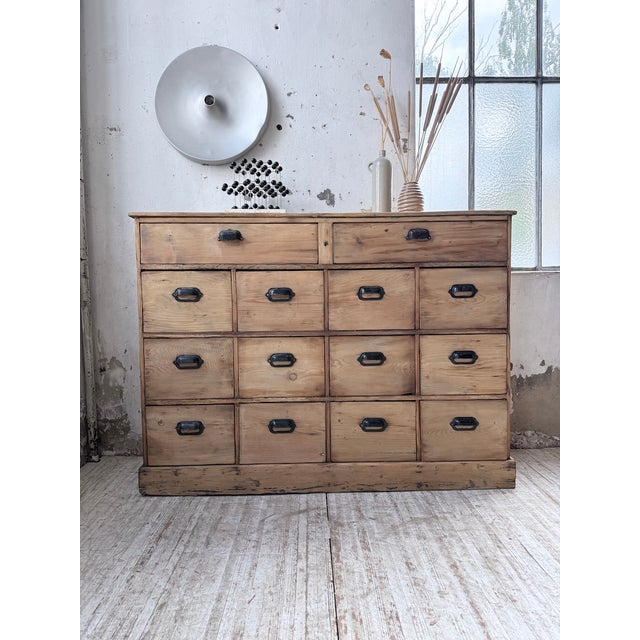 Pine Workshop Cabinet with Drawers, 1950s For Sale - Image 13 of 18