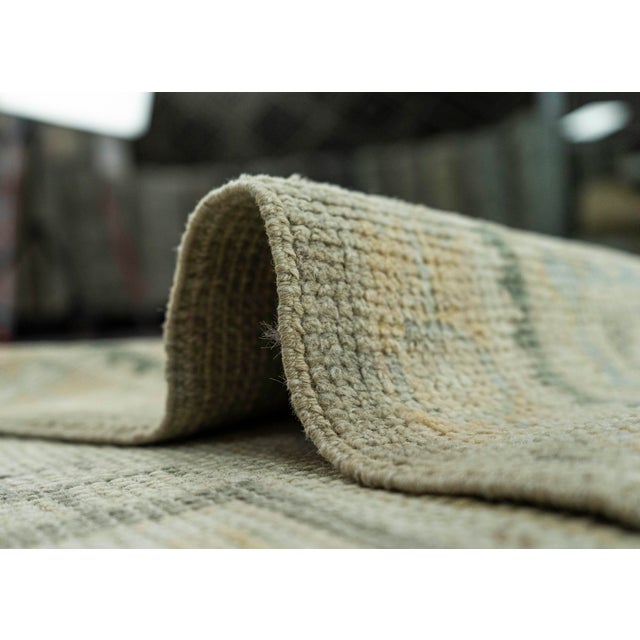 Textile Turkish Oushak Rug 3'1" x 7'5" #19277 For Sale - Image 7 of 8