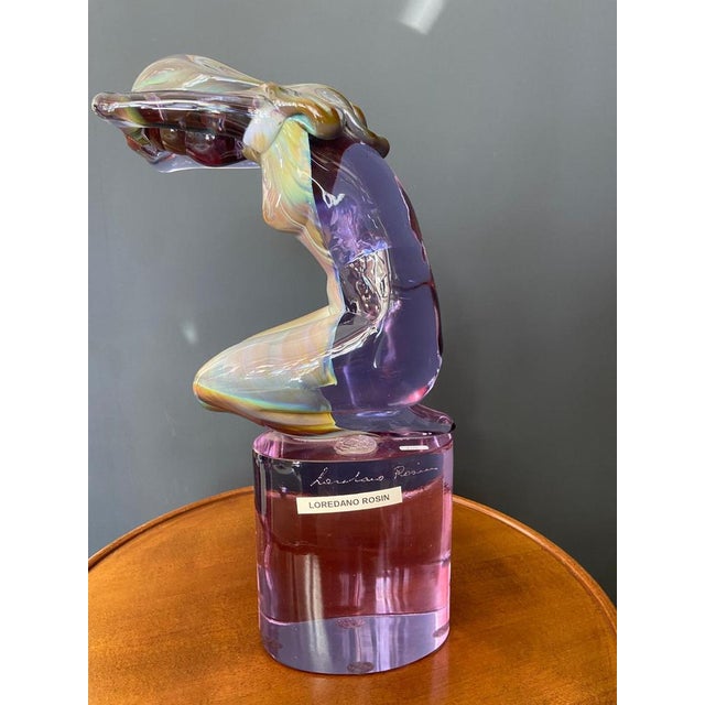 Lavender Loredano Rosin, Figurative Sculpture, 1990s, Murano Glass For Sale - Image 8 of 16