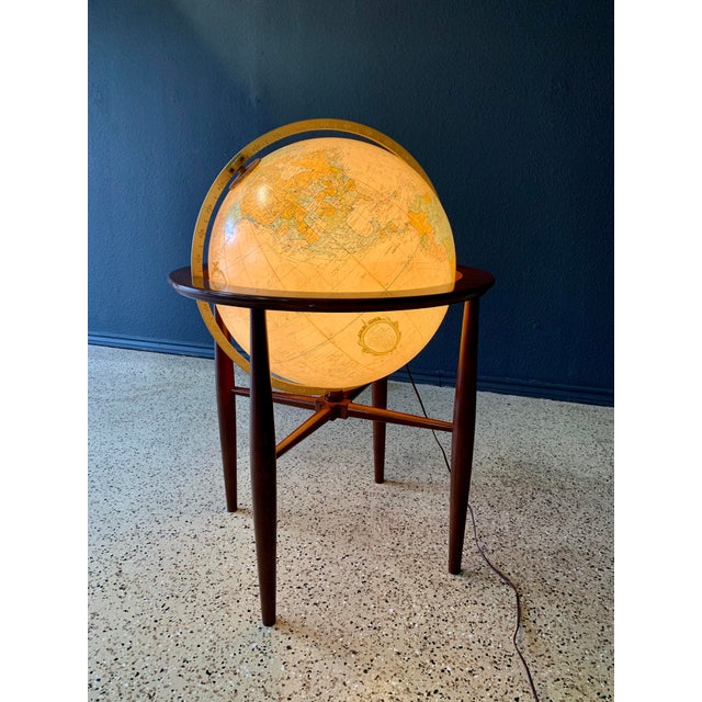 Brown 20" Illuminated Floor Standing Globe "Heirloom by Replogle For Sale - Image 8 of 13