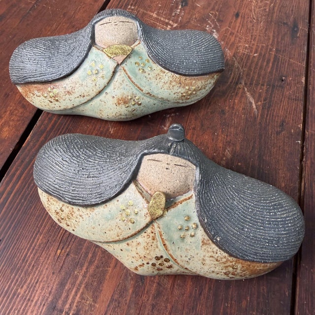 Vintage Japanese Hina Figures in Ceramic, Japan, 1970s, Set of 2 For Sale - Image 16 of 16