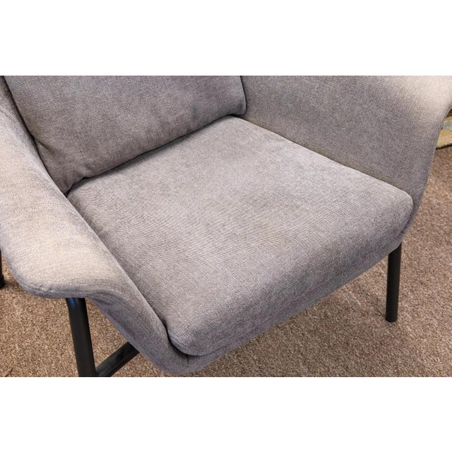 Camerich Noble Grey Lounge Armchairs Vintage MCM Style Contemporary Modern - A Pair For Sale - Image 12 of 12