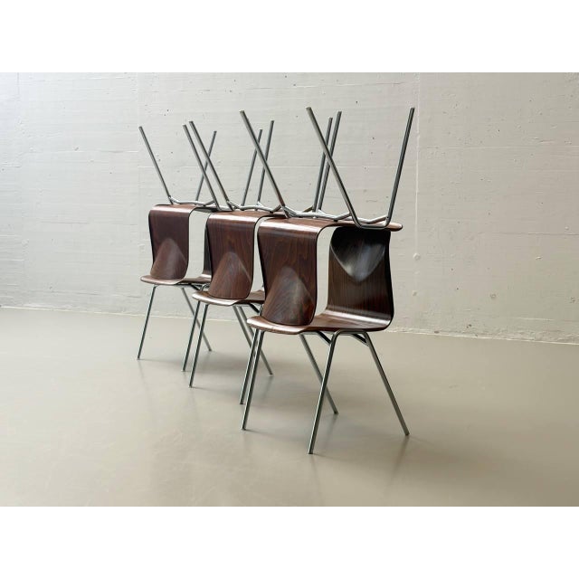 Stacking Chair with Pagholz Shell from Thur-Op-Seat, West Germany, 1970s For Sale - Image 13 of 18