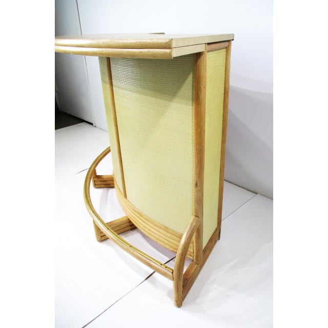 Mid 20th Century Mid Century Tiki Bamboo Bar With 4 Stools For Sale - Image 5 of 13