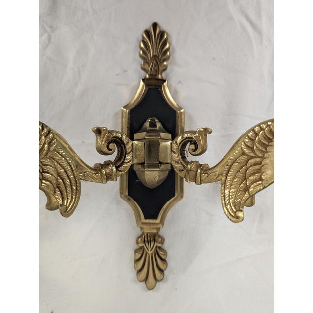 Empire Style Bronze Wall Lights, Set of 2 For Sale - Image 5 of 7