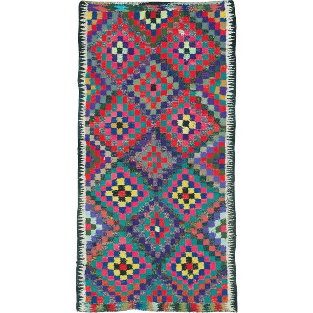 Vintage Persian Flatweave Kilim Rug – Size: 4' 10" X 9' 7" For Sale