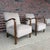 Pair of Restored European Modern Lounge Chairs in Teddy Mohair Style Fabric For Sale - Image 4 of 12