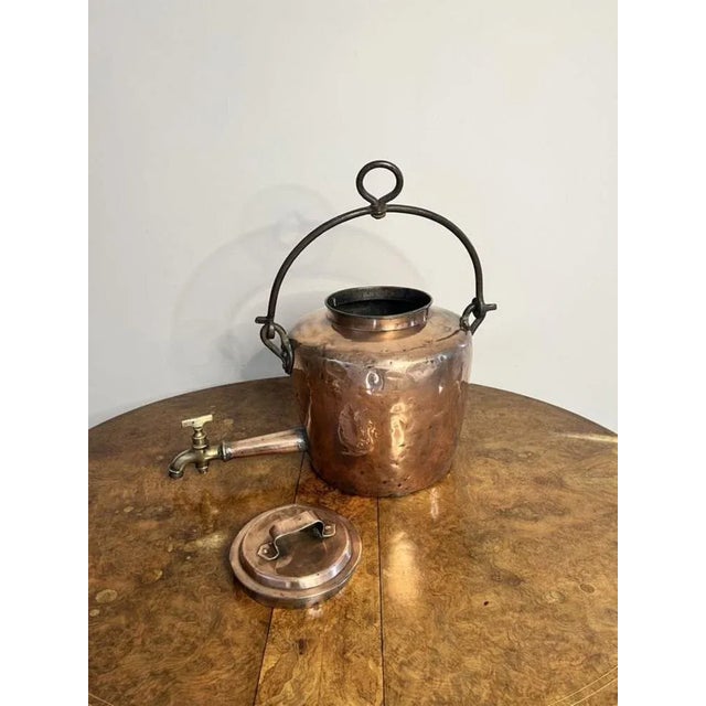 Large George III Hanging Copper Water Urn, 1800s For Sale - Image 4 of 8