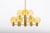 Brass and Glass Chandelier, Sweden, 1960s For Sale - Image 9 of 10