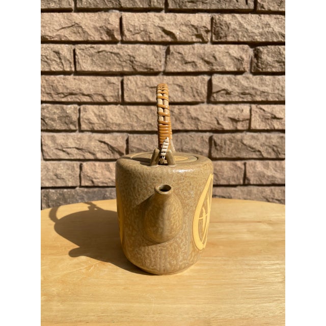 Japanese Vintage Mid Century Modern Japanese Ceramic Teapot For Sale - Image 3 of 9