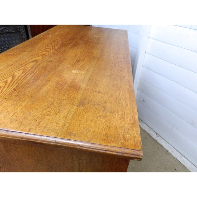 Edwardian Oak Chest of Drawers, 1890s For Sale - Image 9 of 18