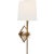 Ian K. Fowler for Visual Comfort Signature Etoile Sconce in Gilded Iron with Linen Shade For Sale