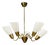 1940s Itsu, Finnish Modern, Chandelier, Brass, Glass For Sale