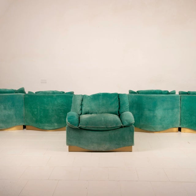 Stropiccio Lounge Chairs by Luciano Frigerio for Frigerio di Desio, 1975, Set of 5 For Sale - Image 15 of 18