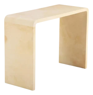 Parchment Covered Waterfall Console, in the Manner of Jean-Michel Frank.
