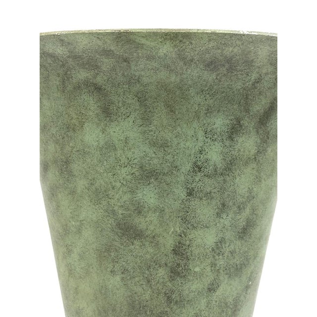 Forest Green Art Deco Table Lamp attributed to Edmond Etling, France, 1920s For Sale - Image 8 of 16