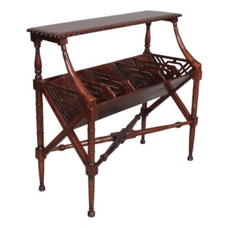 Chinese Chippendale Mahogany Library Bookcase For Sale