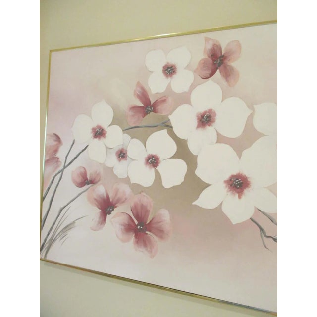 Mid 20th Century Cherry Blossom Still Life Painting, Framed For Sale - Image 10 of 11