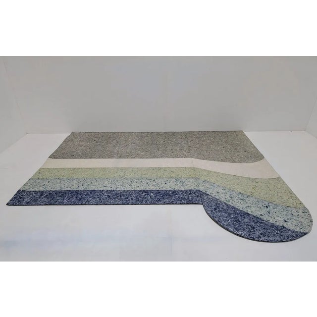 Shades Rounded Naiad Blue Rug by Patricia Urquiola for Gan For Sale - Image 12 of 12