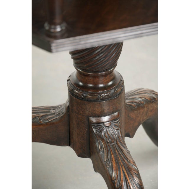 Antique English Wooden Hexagonal Top Turning Book Table, 19th Century For Sale - Image 14 of 17