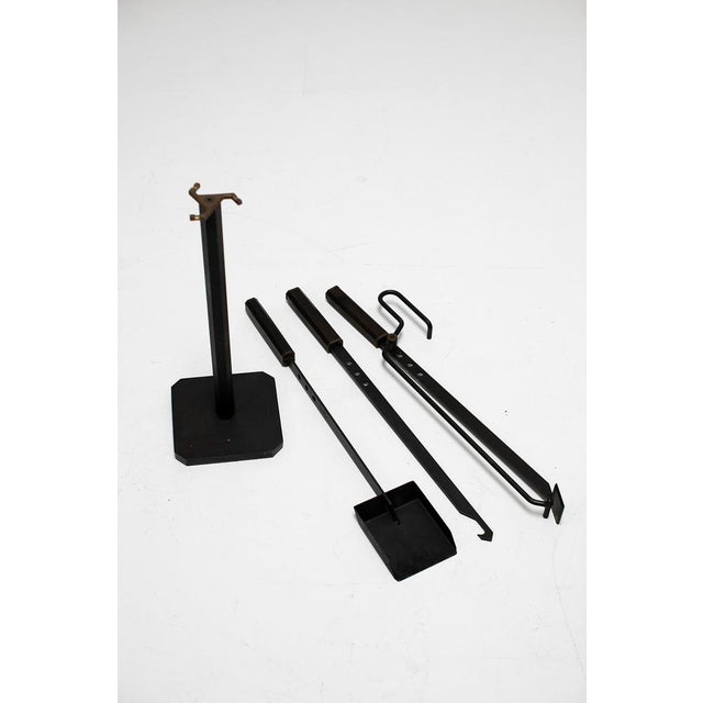 Fireplace Set by Afra and Tobia Scarpa for Dimensione Fuoco, 1970s, Set of 6 For Sale - Image 6 of 17