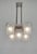 Metal Hettier & Vincent French Art Deco Chandelier 1930s - Geometric Glass & Nickeled Bronze For Sale - Image 7 of 13