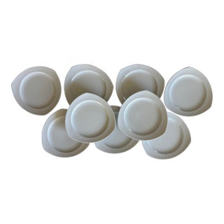 Thomas Triangle Vario White Salad Plate by Rosenthal - Set of 9 For Sale