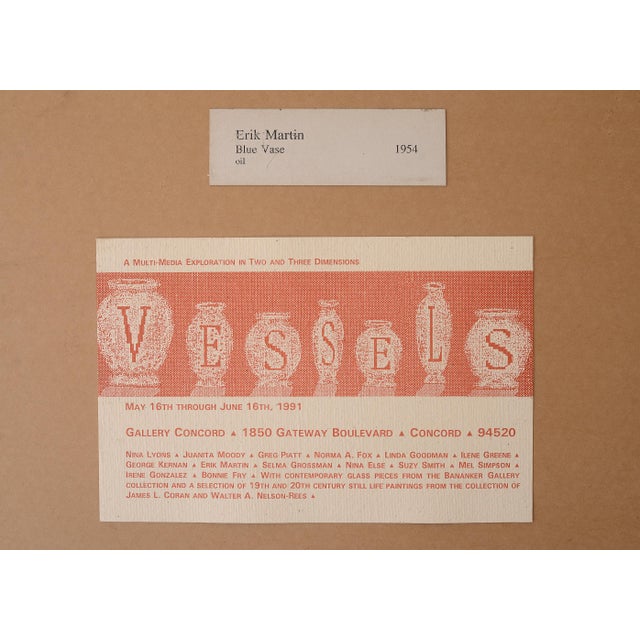 1950s Mid Century Impressionist Erik Martin Flowers Still Life Painting For Sale - Image 16 of 16