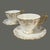 English Vintage Royal Crown Derby Fine Porcelain England "Vine" Gilded Four Cups & Saucers Tea Set - 8 pcs For Sale - Image 3 of 9