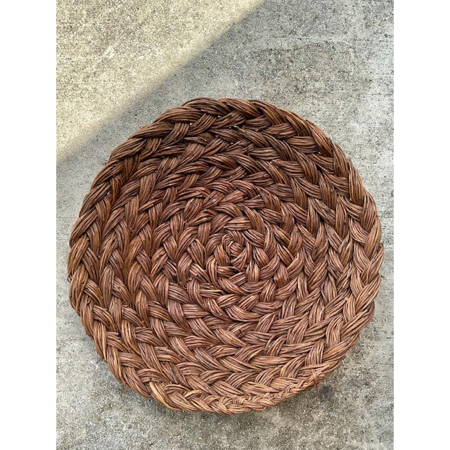 Late 20th Century Vintage Handwoven Rattan Bowl For Sale - Image 5 of 16