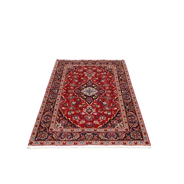 Kashan Rug in Hand-Knotted Wool For Sale - Image 4 of 11