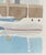Large 1990s dock scene with sailboats, signed illegibly lower right. Watercolor on heavy paper. Combined shipping...