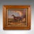 This is a small antique greyhound painting. An English, oil on board dog picture in a glazed maple frame, dating to the...