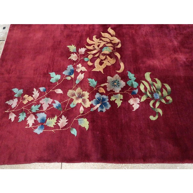 Mid 20th Century Galerie Shabab Collection Mid-20th Century Chinese Art Deco Room Size Carpet For Sale - Image 5 of 8