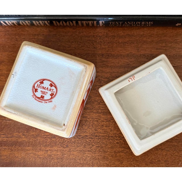 1980s Fancy Goldfish Lidded Porcelain Box For Sale - Image 6 of 7
