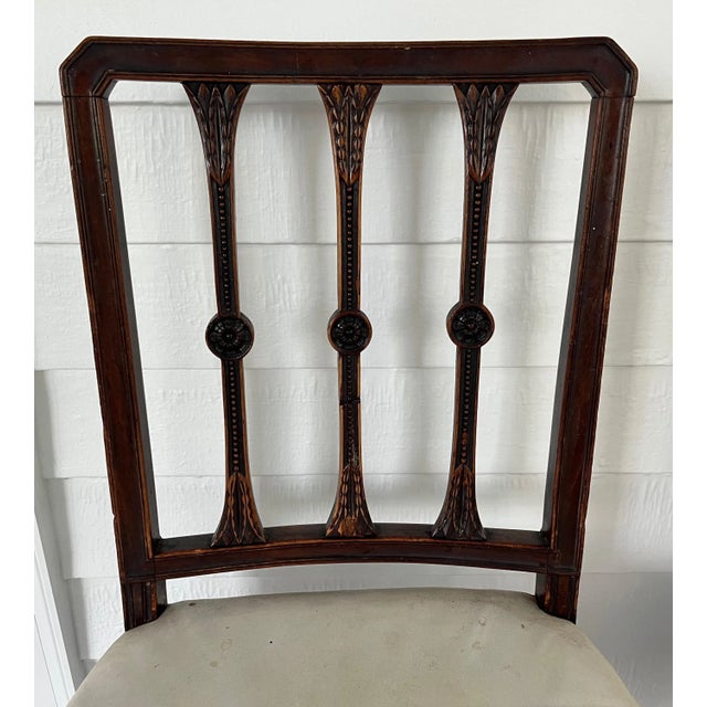 18th Century Antique 18th Century George III Neoclassical Mahogany Side Chairs - a Pair For Sale - Image 5 of 11