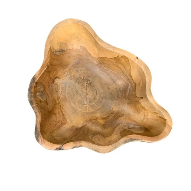 2010s Medium Wooden Bowl For Sale - Image 5 of 5