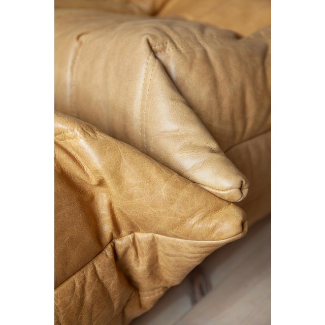 Togo Set in Camel Leather, 1970s, Set of 5 For Sale - Image 4 of 13