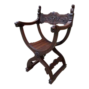 Antique Italian Savonarola Dante Chair