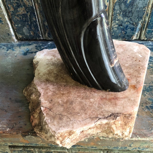 Asian Style Shark Statue on Marble Base For Sale - Image 11 of 12