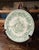 Booths, Cylon Ivory, Green Transferware divided Grill plate in the "British Scenery" pattern. The Green Transferware...
