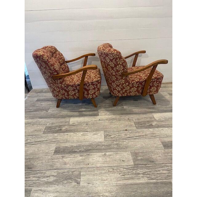 Art-Deco Set of Relax Chairs [ Mad man] in Original Colour and Upholstery , Halabala for Pravenec, 1920 In very good...