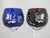 Blue Bohemian Cobalt Blue & Red Grape Cut Crystal 8 1/2" Hock Wine Glass Pair For Sale - Image 8 of 15