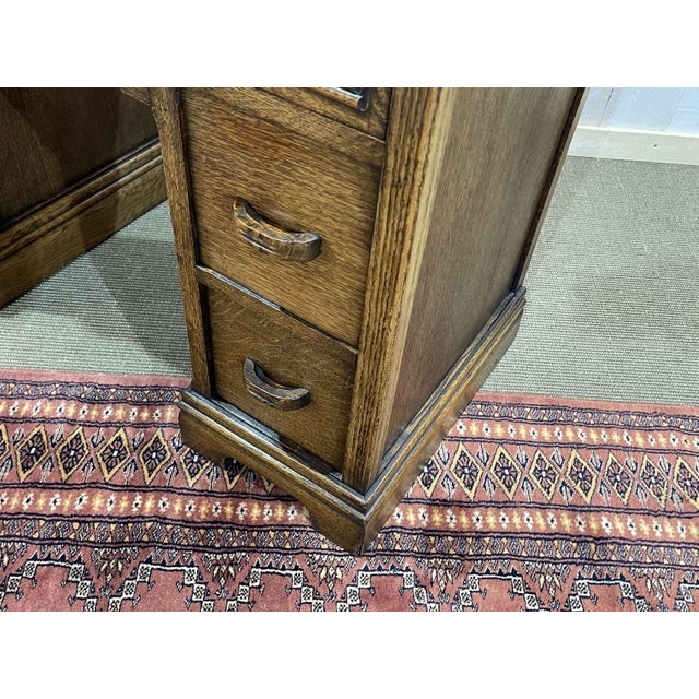 English Art Deco Dressing Table in Oak For Sale - Image 10 of 18